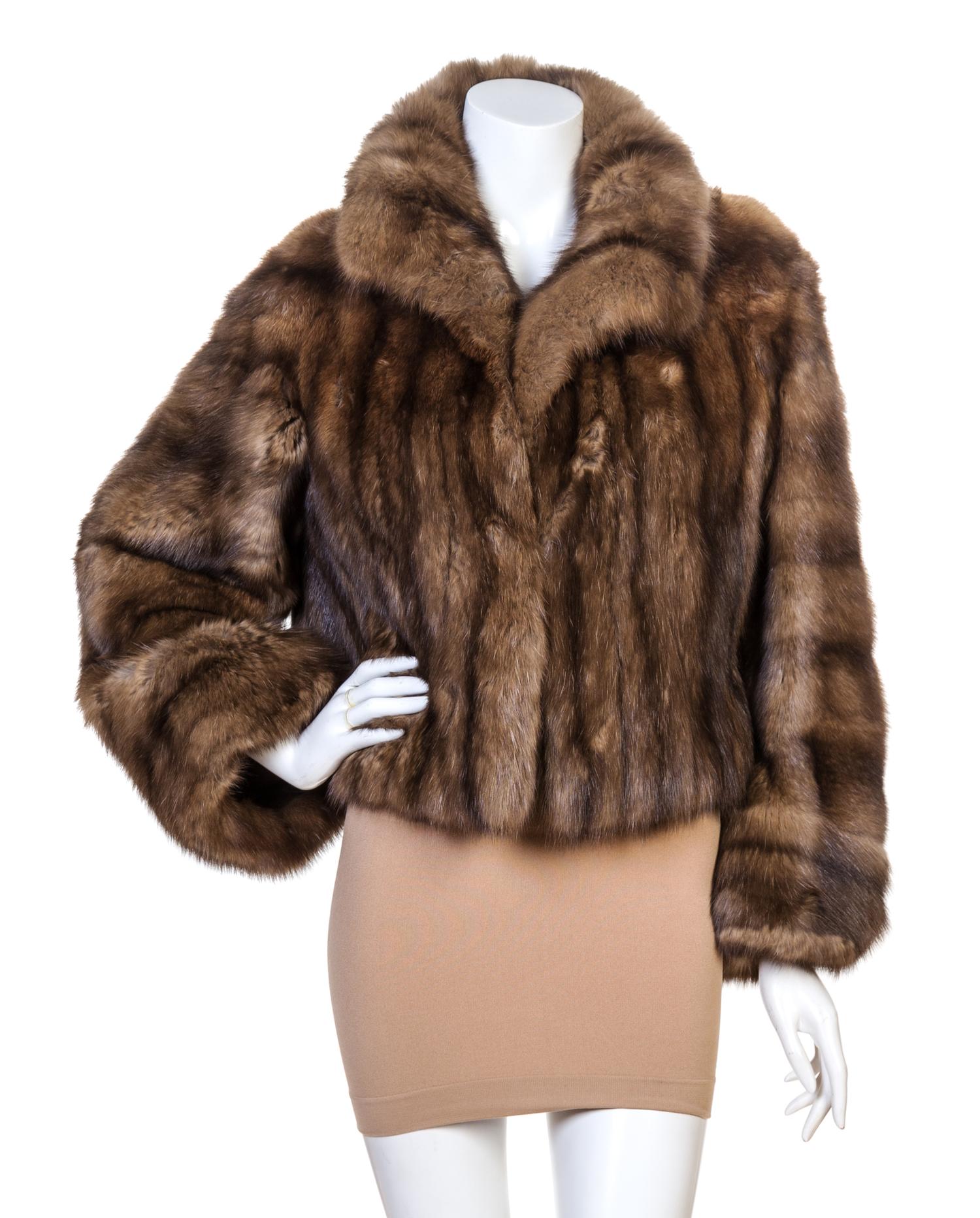 A Birger Christensen Sable Jacket, No size.