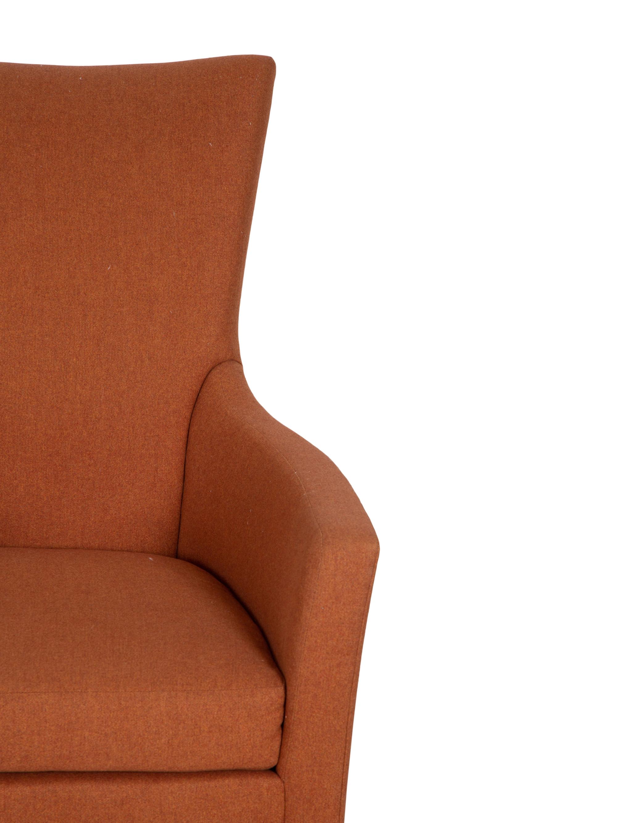 A Pair of Upholstered Club Chairs by John Hutton for Holly Hunt