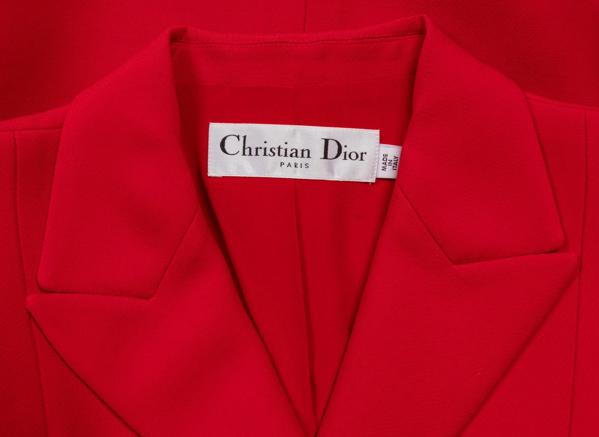 Christian Dior, Red 'Bar' Skirt Suit
