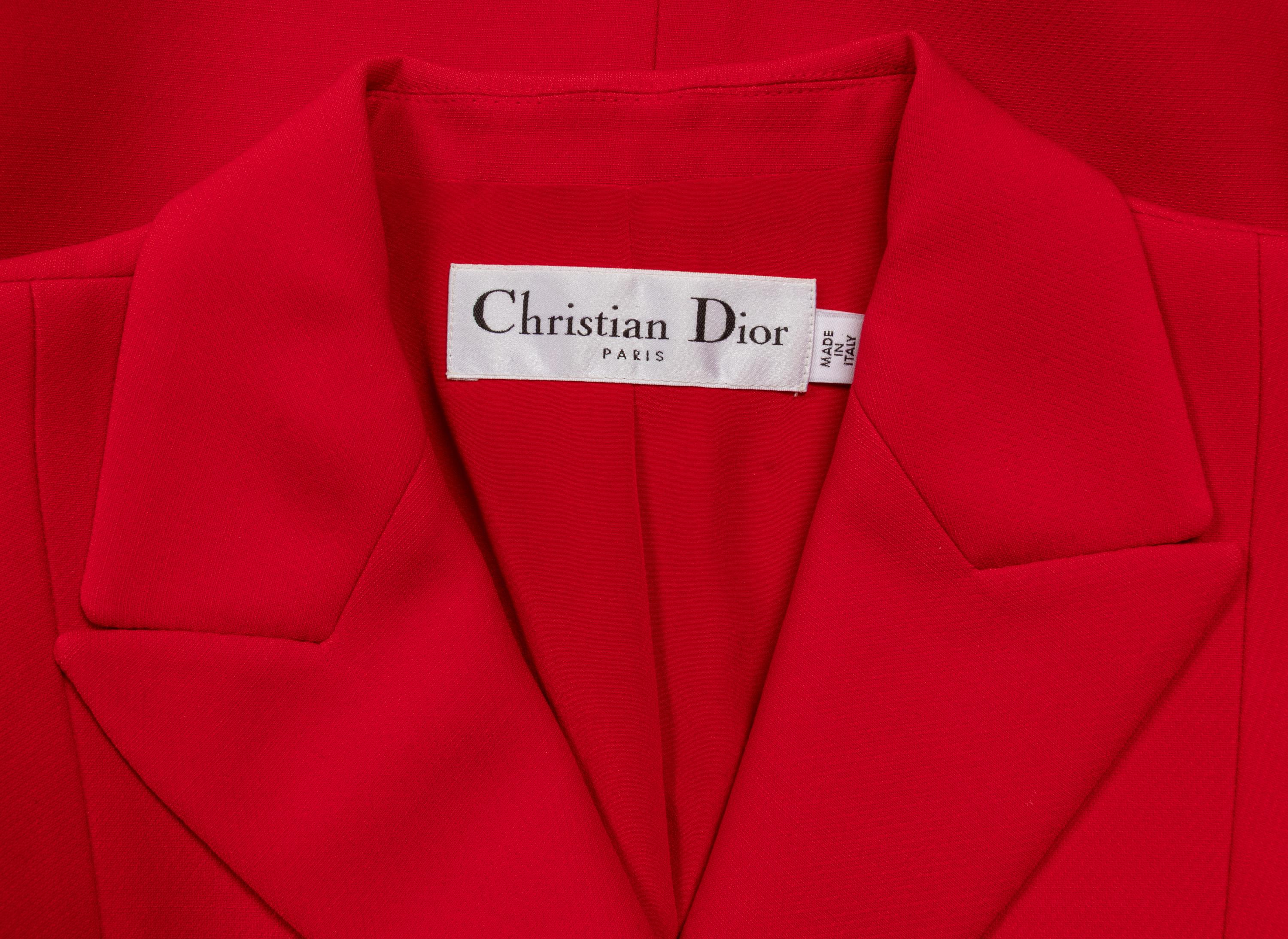 Christian Dior, Red 'Bar' Skirt Suit