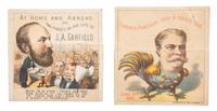 [1880 ELECTION]. A pair of James A. Garfield and Winfield S. Hancock metamorphic cards. New York: George H. Hanks, 1880.