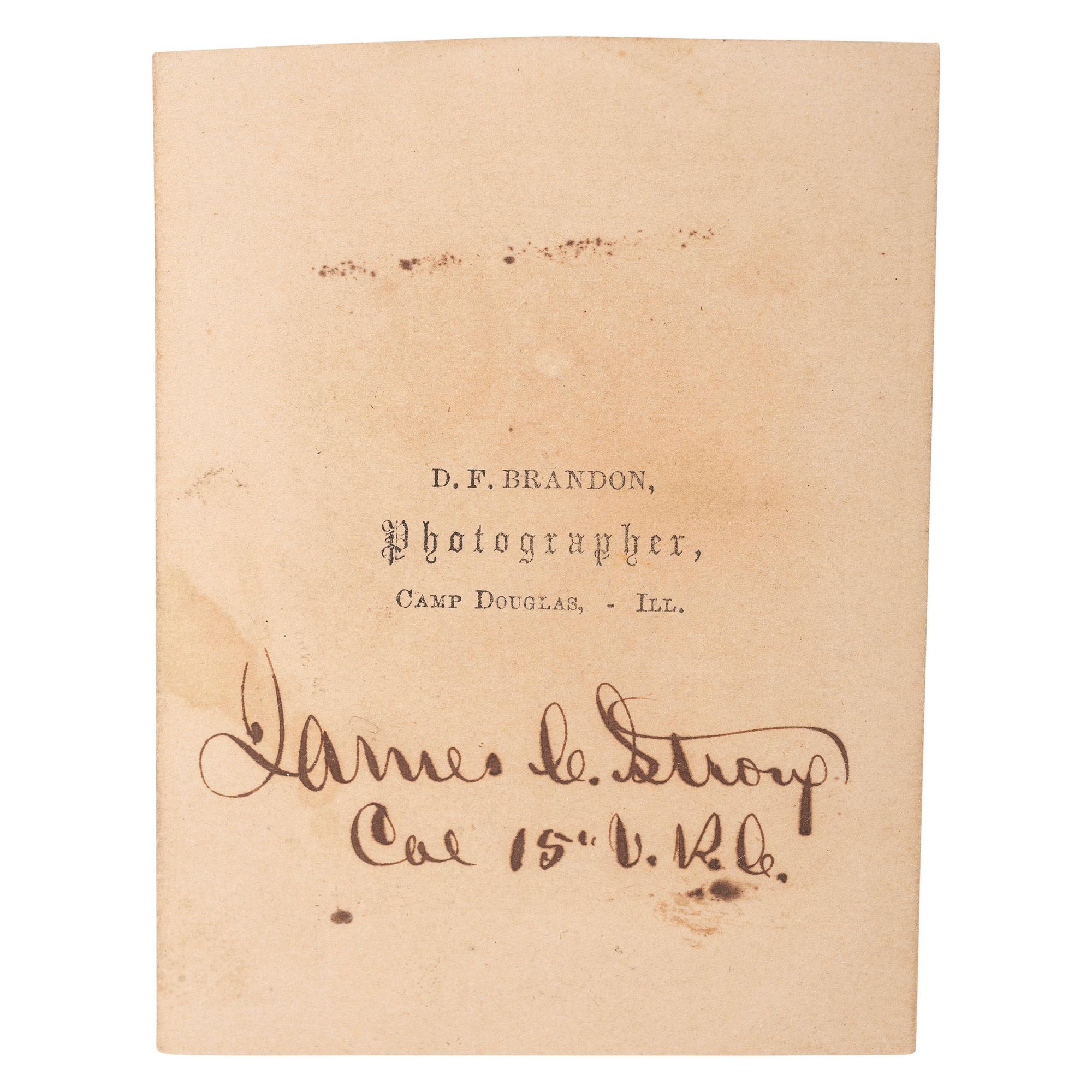 Inscribed Colt Model 1849 Pocket Revolver of Capt. James C. Strong of 21st NY - Wounded at Williamsburg - with some of his letters, published works, and CDV