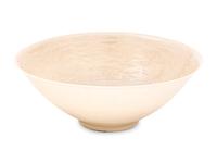 A Japanese White Glazed Molded Bowl