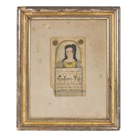 American School 19th Century, A Fraktur Bookplate for Susana Ott's Hymnbook