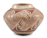 Polychrome Pottery Jar, with Migration Pattern