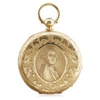 18 karat gold hunting case pocket watch M. J. Tobias, Liverpool, England, first quarter 19th century