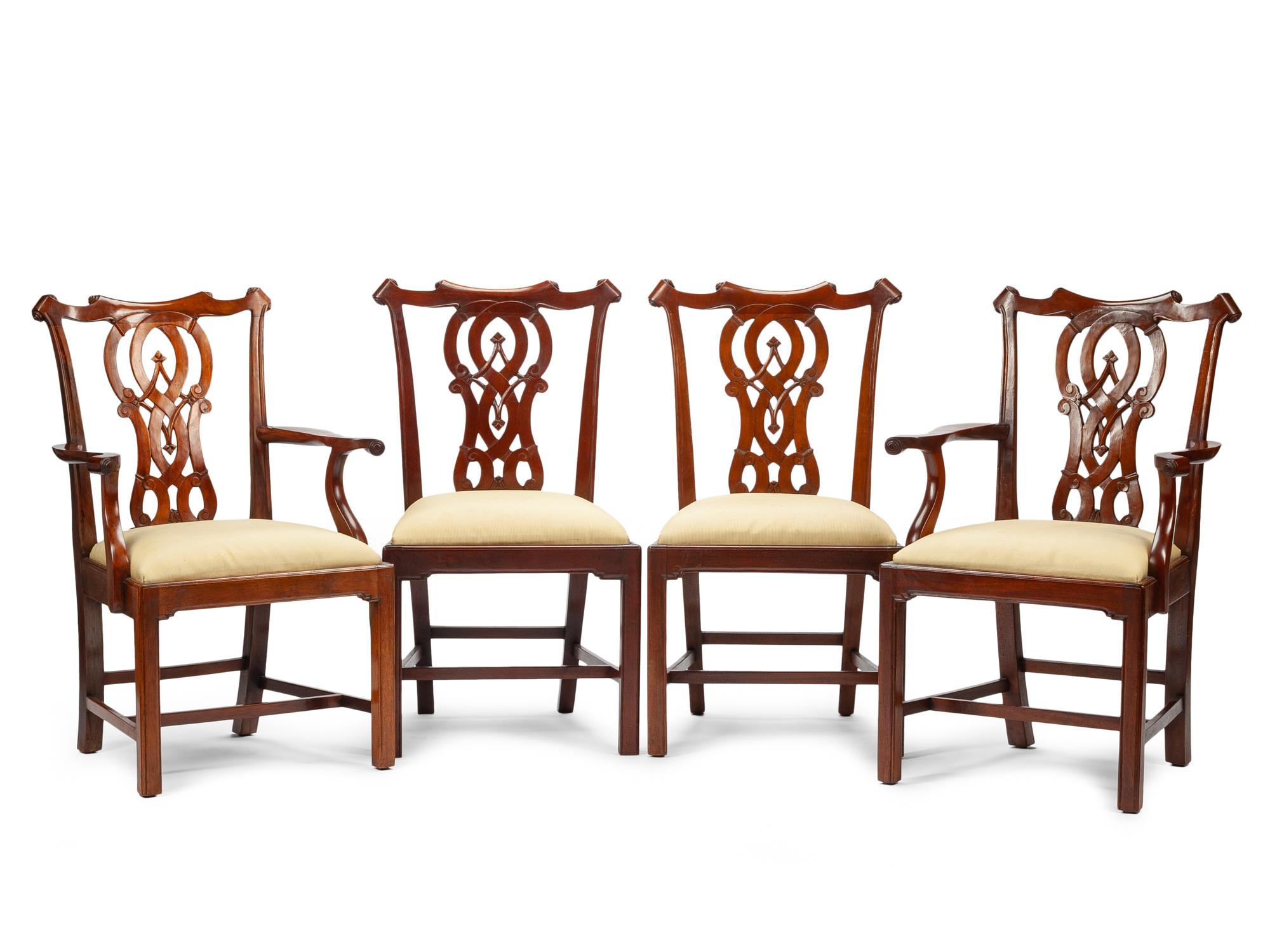 A Set of Ten George III Style Dining Chairs