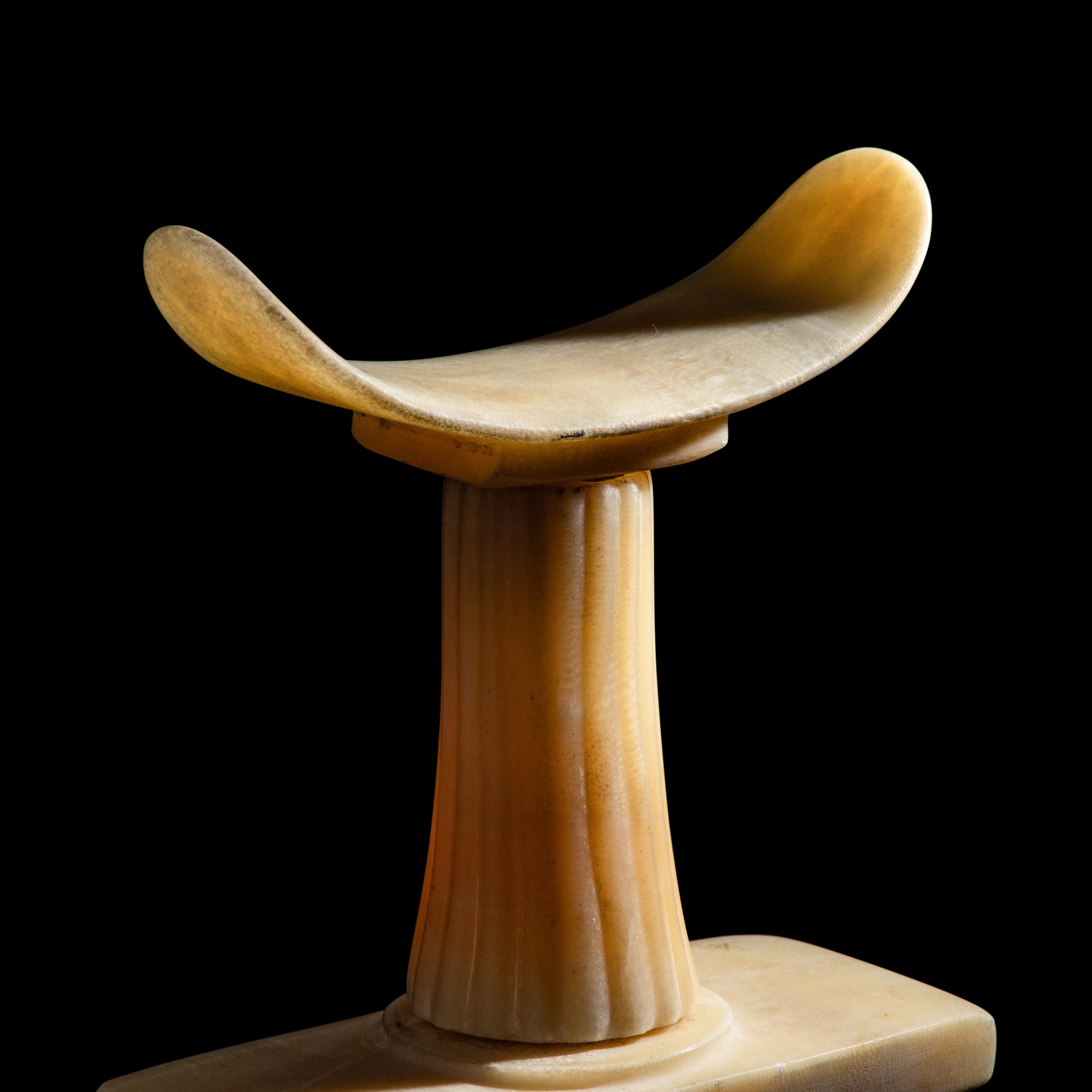 An Egyptian Alabaster Headrest
