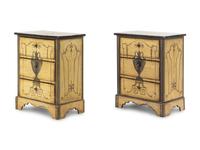 A Pair of Neoclassical Style Painted Nightstands