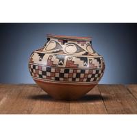 San Ildefonso Polychrome Pottery Olla