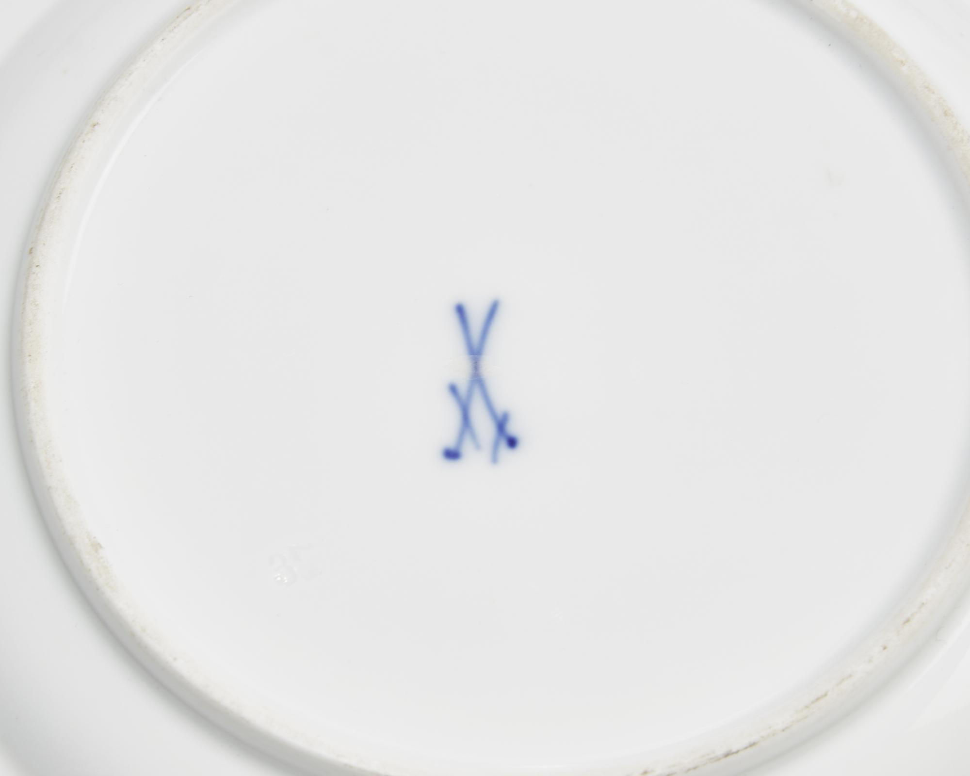 A Meissen Porcelain Platter and a Set of Four Bowls