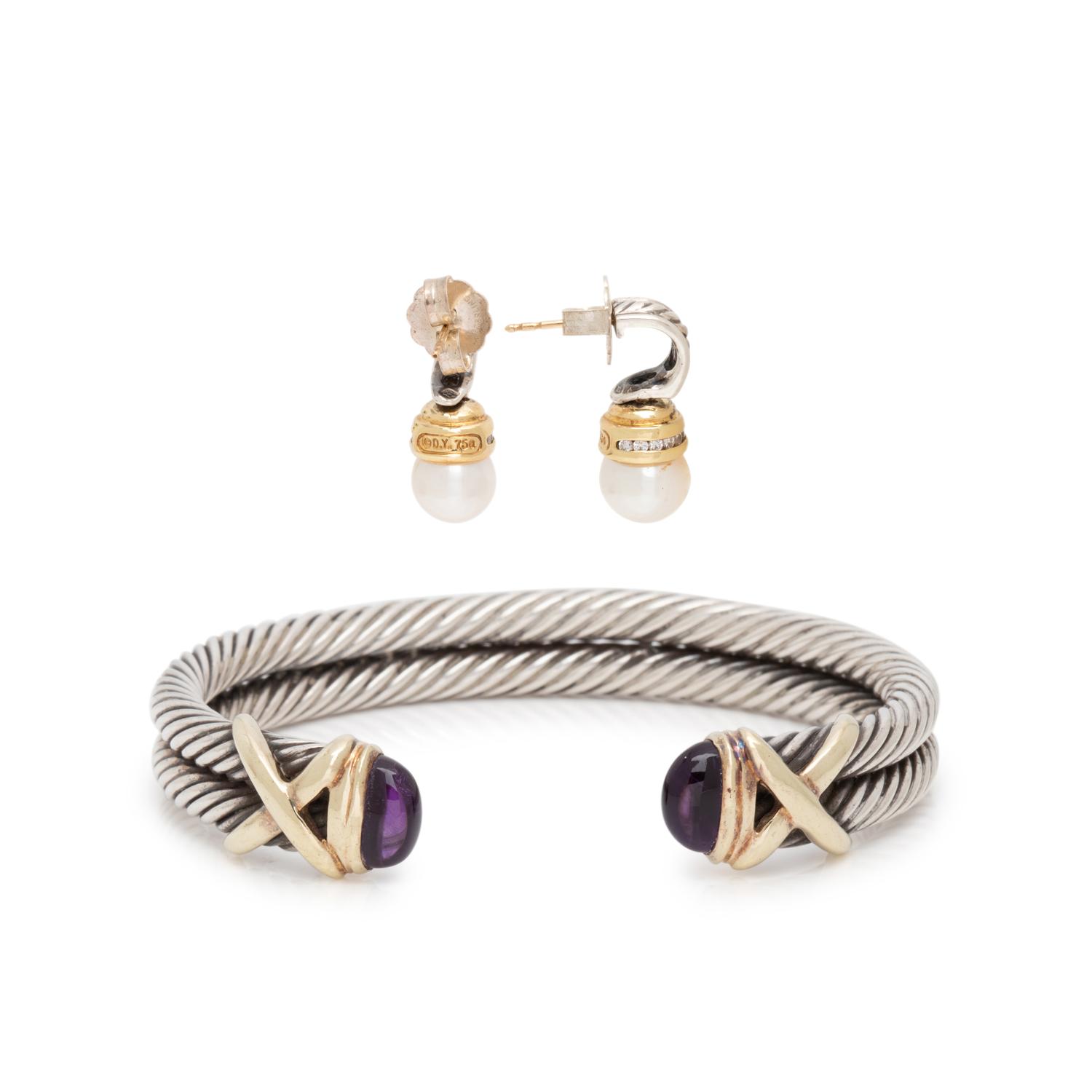 DAVID YURMAN, COLLECTION OF STERLING SILVER AND YELLOW GOLD JEWELRY