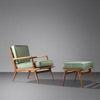 Lounge Chair and Ottoman M. Singer & Sons, USA
