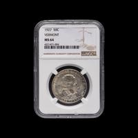 A 1927 Vermont Commemorative 50c Coin [NGC MS64]