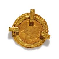 A Roman Gold Aureus with Domitian as Caesar