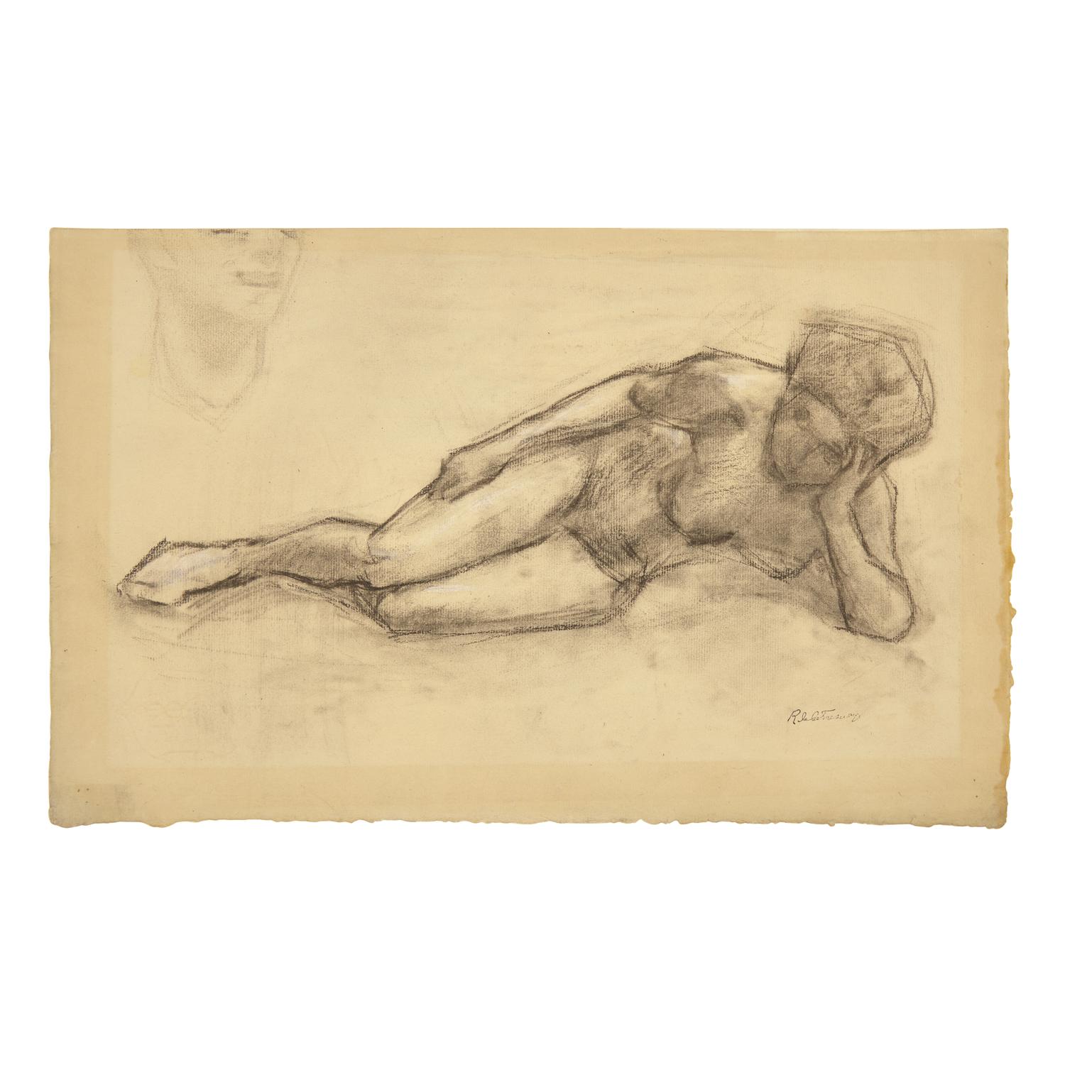 Roger de la Fresnaye (French, 1885-1925) — Nu Allongé Appuyé sur le Coude Gauche, 1910