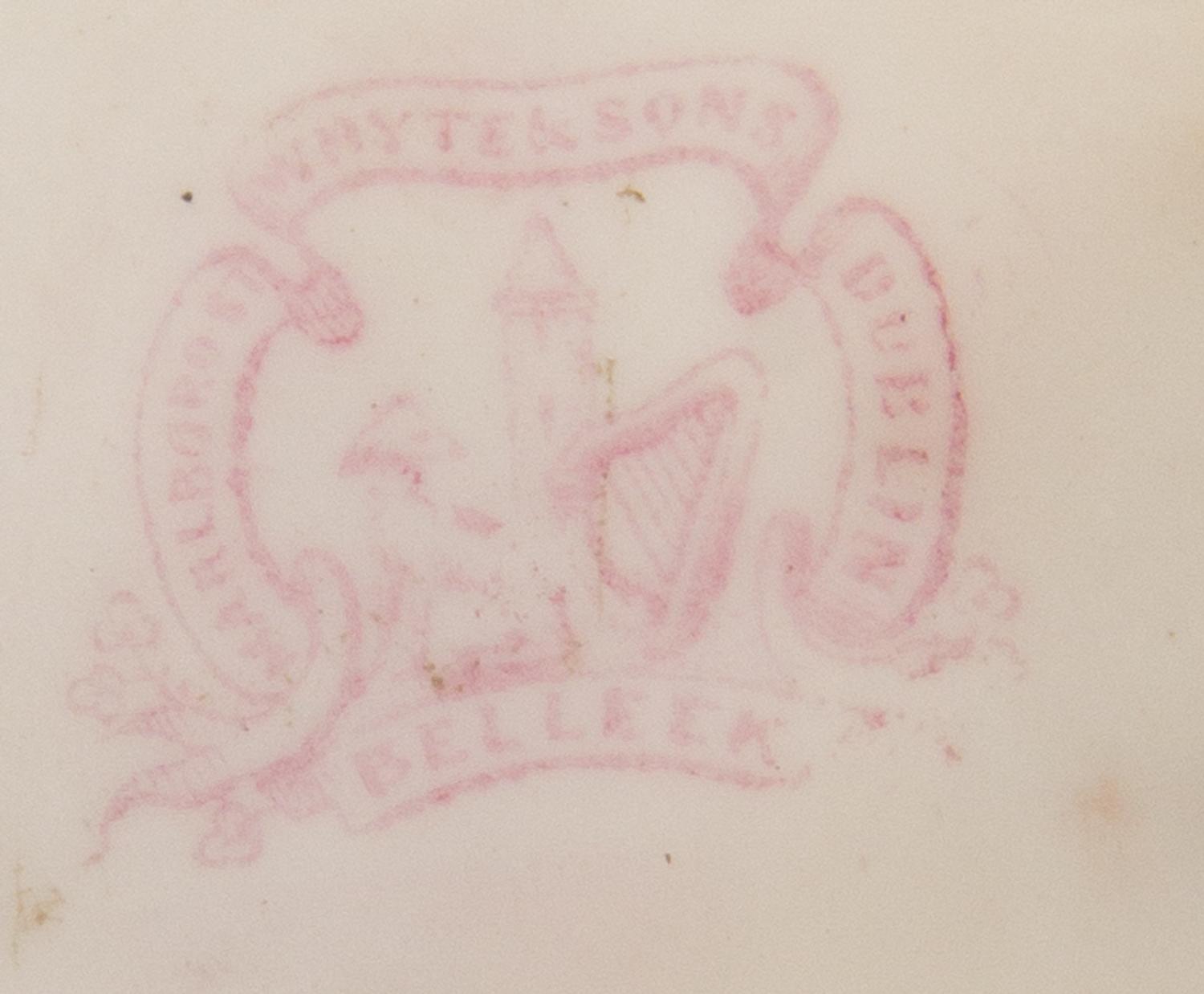 A Belleek Echinus Tea Service Width of teapot 9 1/2 inches. — FIRST BLACK MARK (1863-1891)