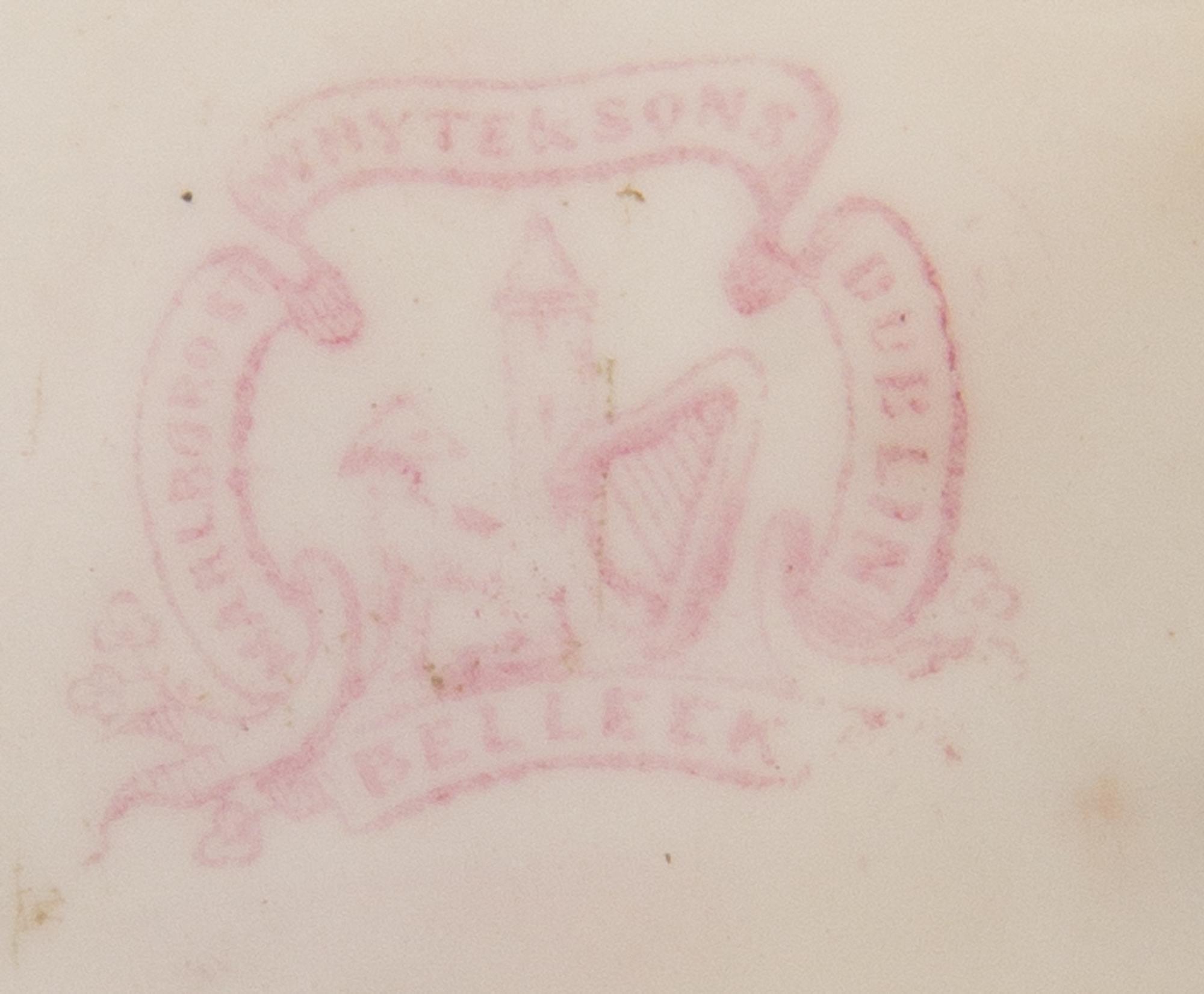A Belleek Echinus Tea Service Width of teapot 9 1/2 inches. — FIRST BLACK MARK (1863-1891)