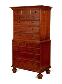 A George II Style Chest-on-Chest — 20TH CENTURY