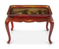 A Victorian Papier-Mache Tray Table
