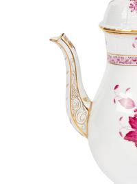 A Herend Chinese Bouquet Raspberry Porcelain Espresso Service