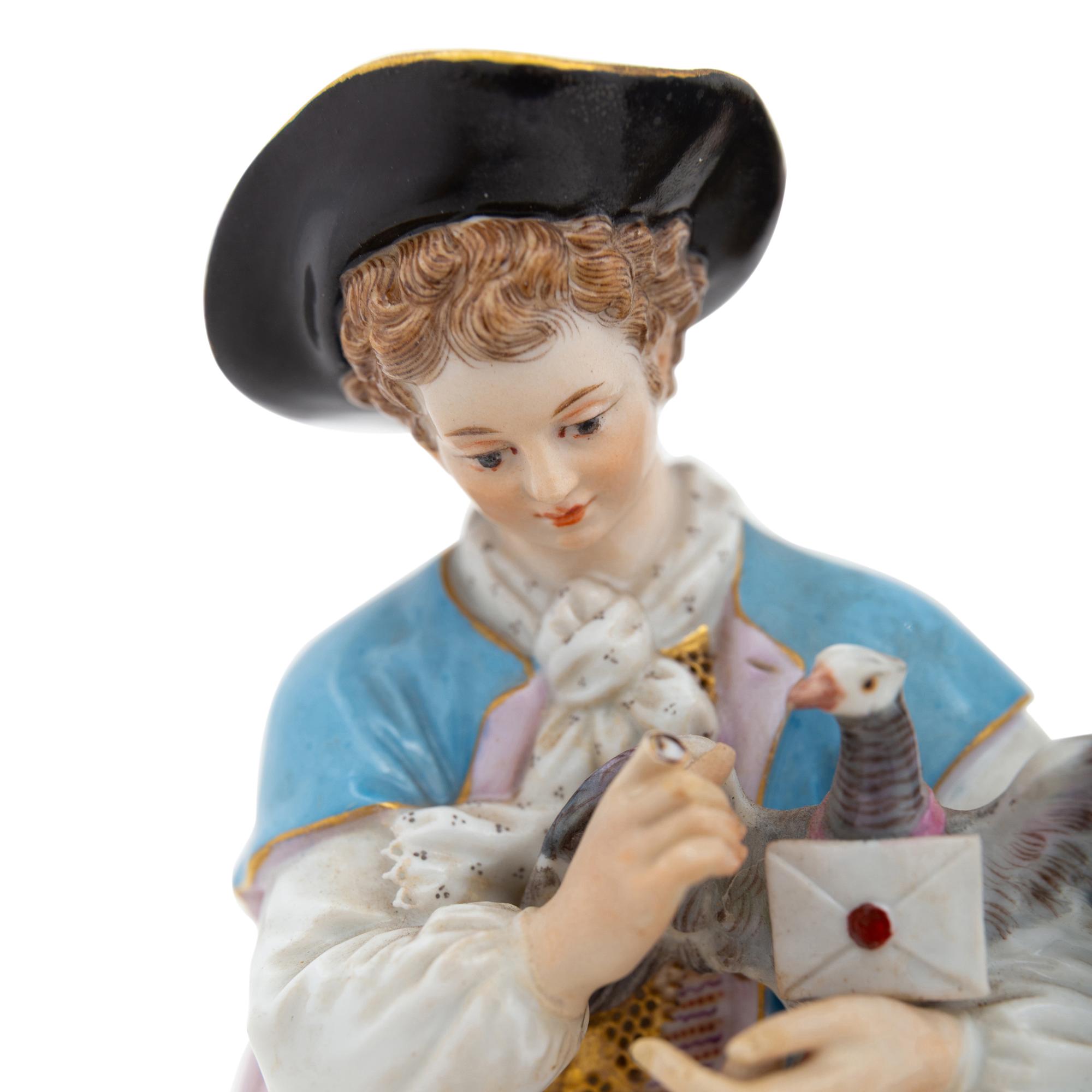 A Group of Three Meissen Porcelain Allegorical Figures