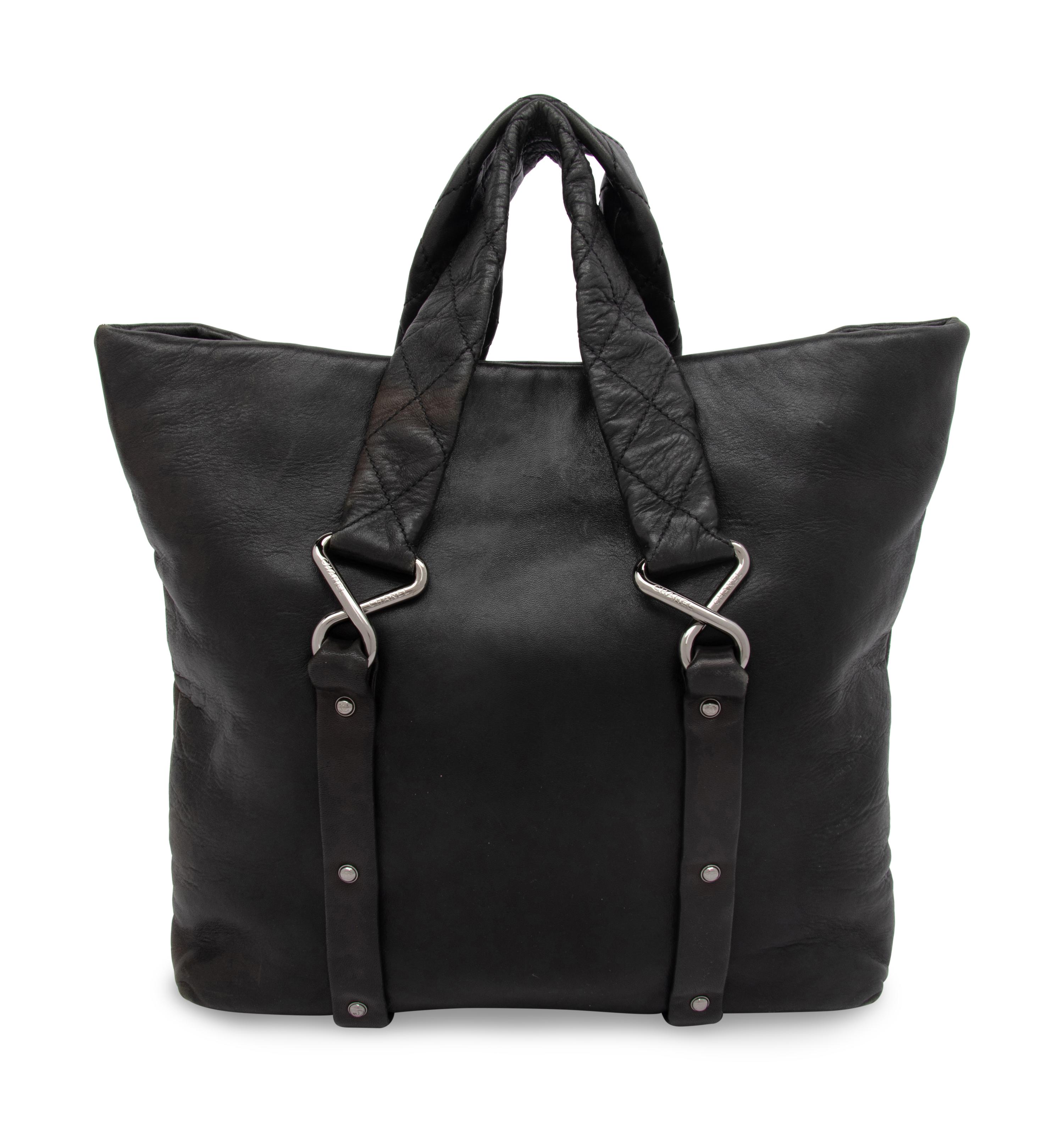Chanel, Black Leather Tote