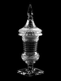 An English or Irish Cut Glass Urn and Cover