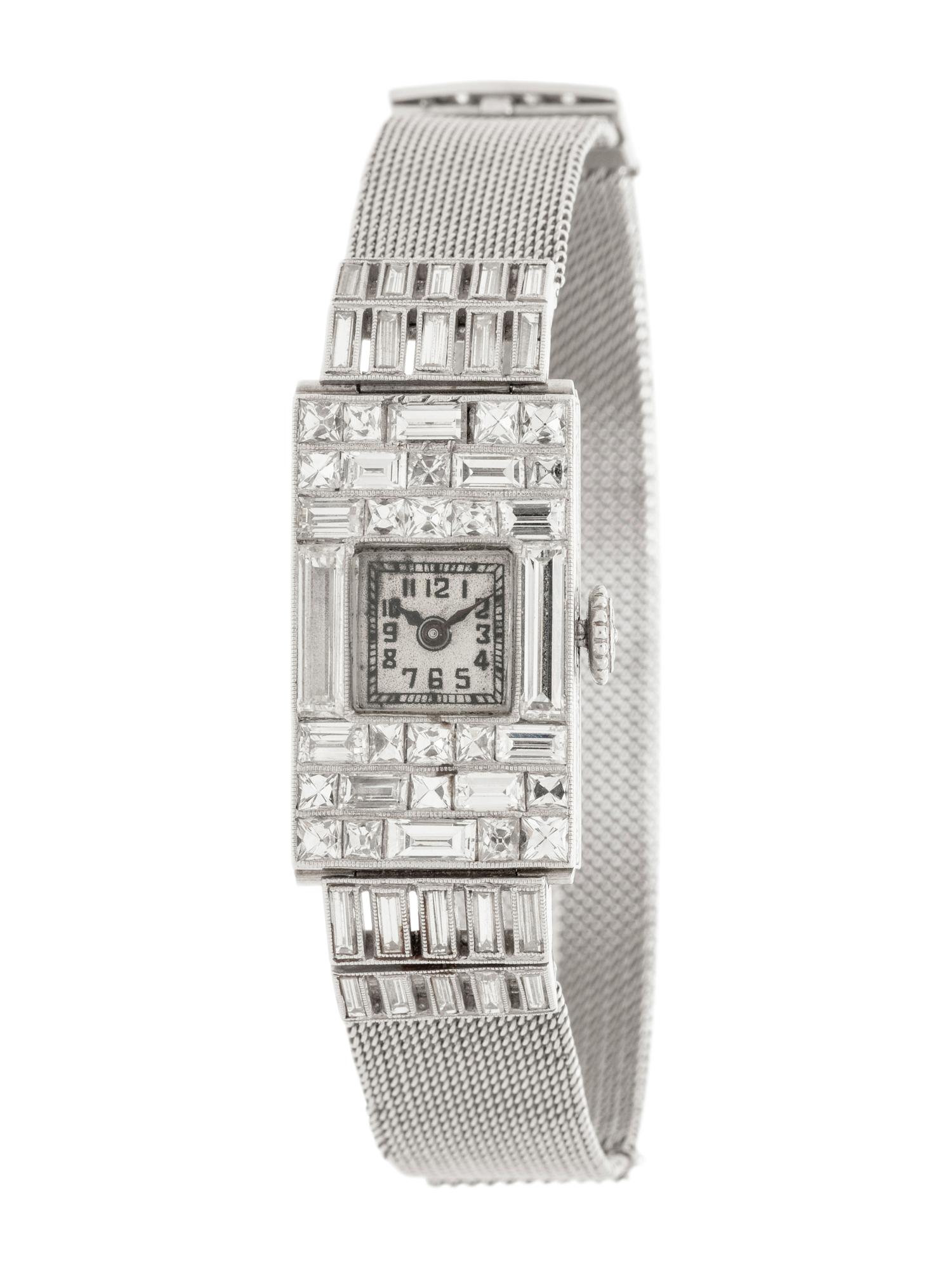 VACHERON & CONSTANTIN, PLATINUM AND DIAMOND WATCH