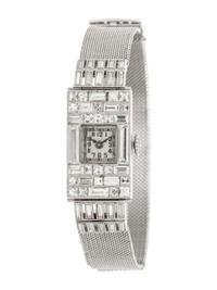 VACHERON & CONSTANTIN, PLATINUM AND DIAMOND WATCH
