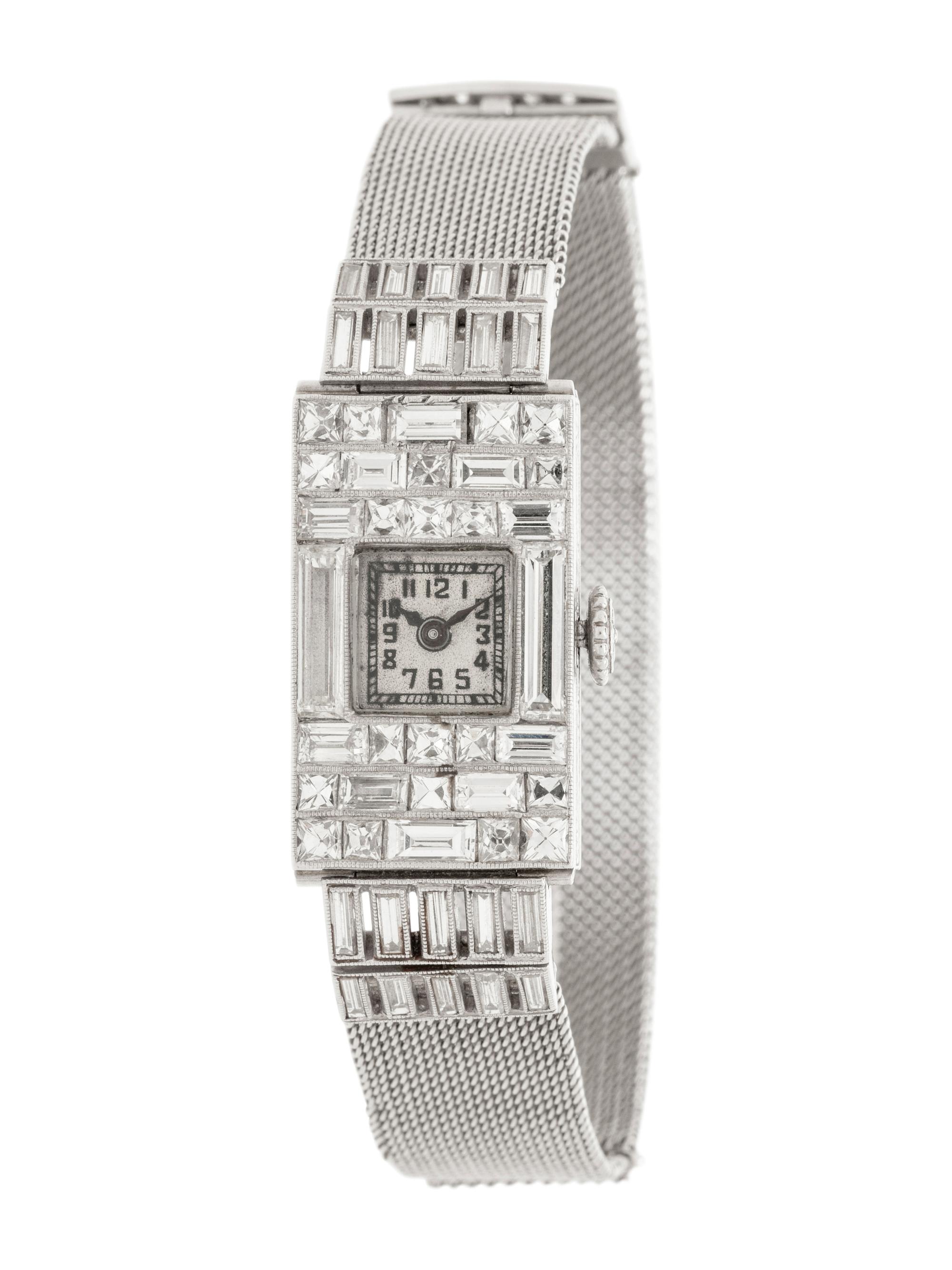 VACHERON & CONSTANTIN, PLATINUM AND DIAMOND WATCH
