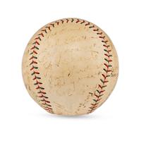 A 1930 Cleveland Indians Team Signed Autograph Baseball (PSA Auction Letter),