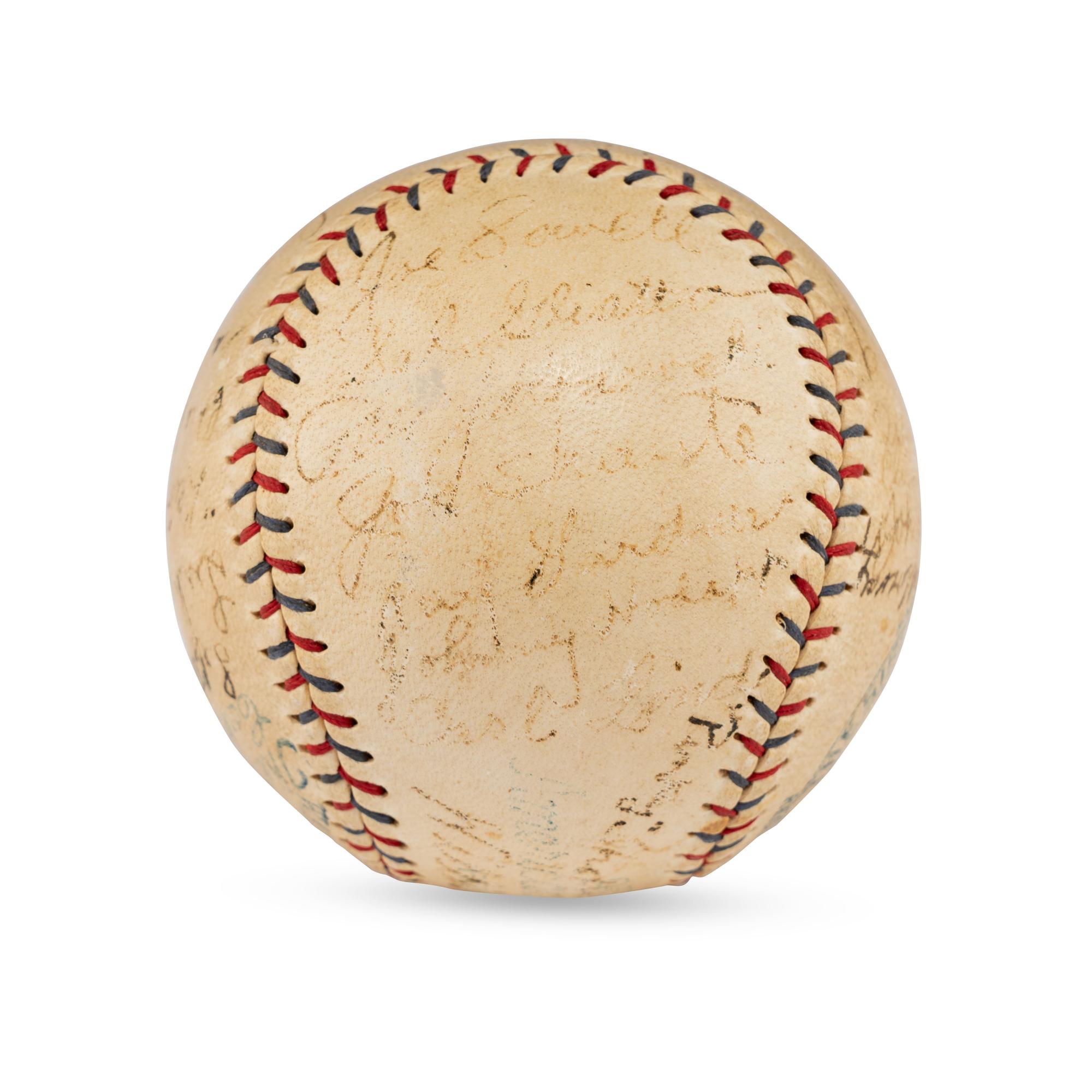 A 1930 Cleveland Indians Team Signed Autograph Baseball (PSA Auction Letter),