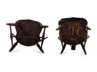 Two Windsor Side Chairs and a Gothic Revival Armchair