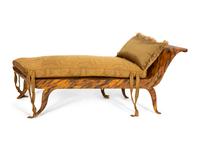 An Empire Style Faux-Painted Chaise Longue
