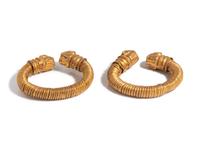 Two Western Asiatic Gold Bracelets with Lion-Headed Terminals