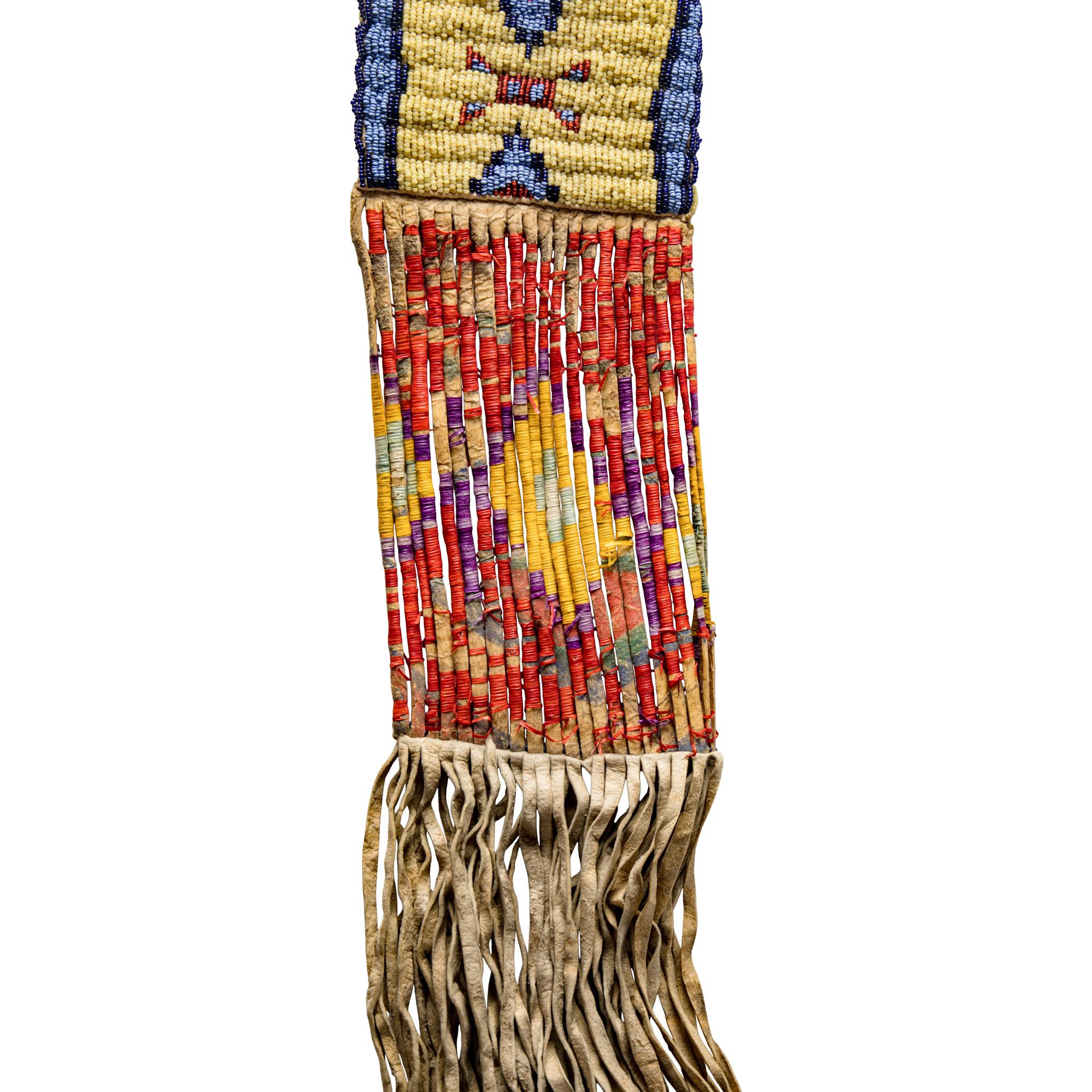 Sioux Beaded Hide Tobacco Bag