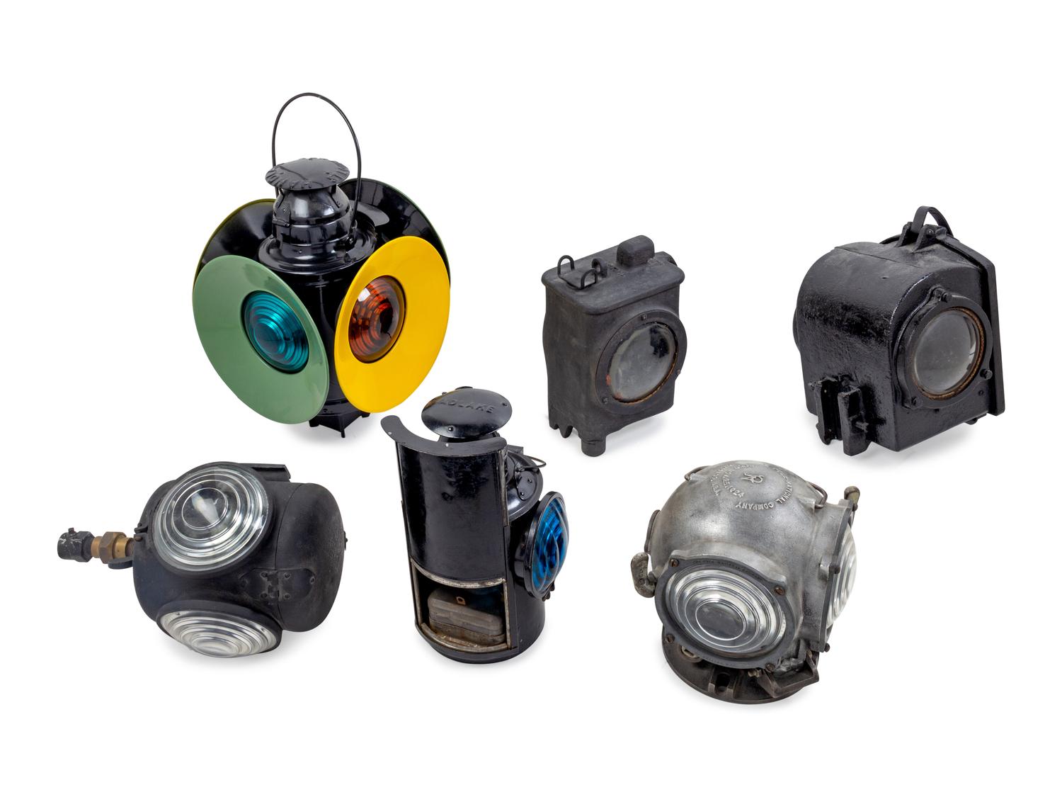 A Group of Six Railroad Lanterns