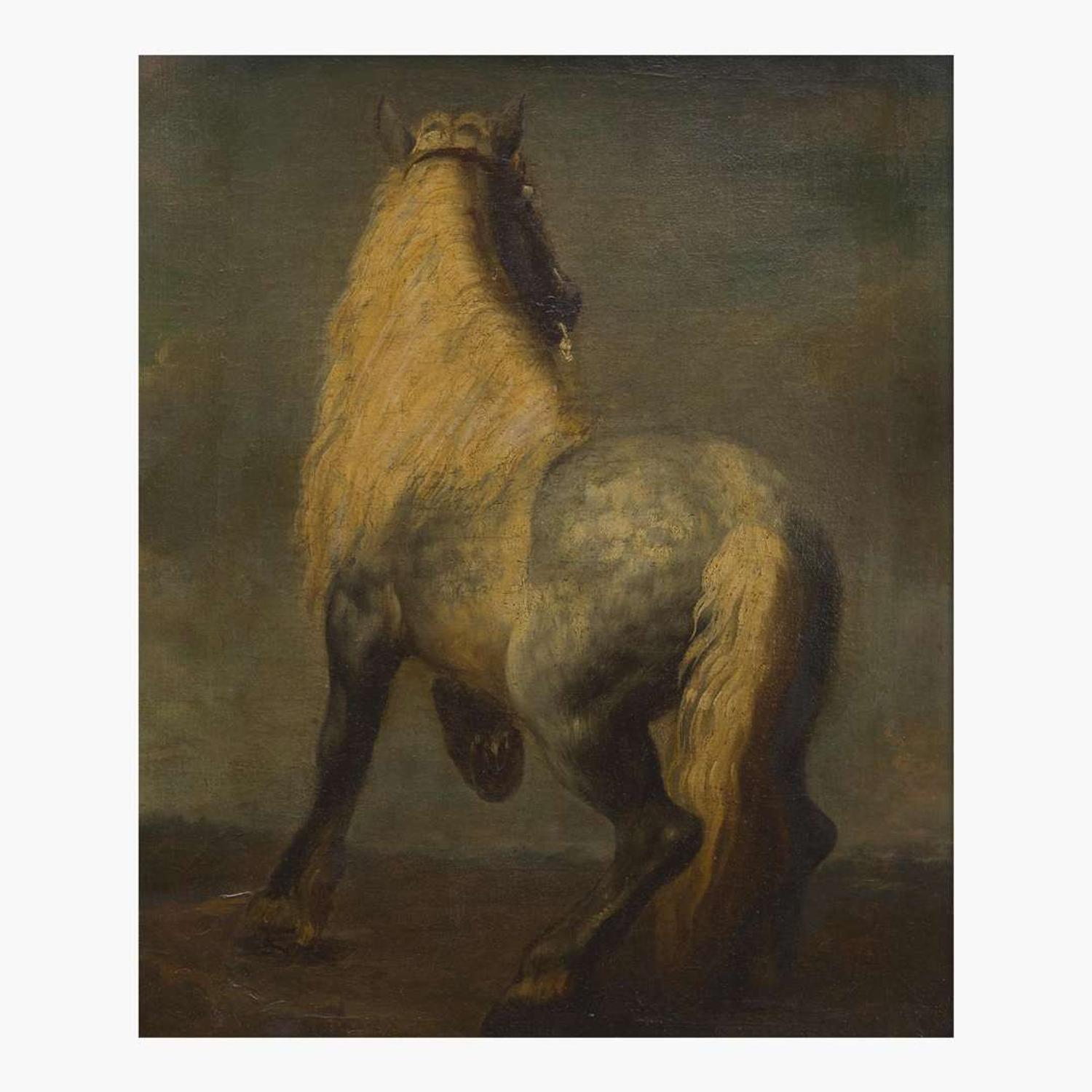 Circle of Anthony van Dyck (Flemish, 1599–1641) Sketch of a Horse, Seen from Behind