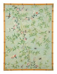 A Pair of Chinoiserie Wallpaper Panels — 19th/20th Century