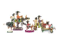 Eight Carved Wood Folk Art Sculptures