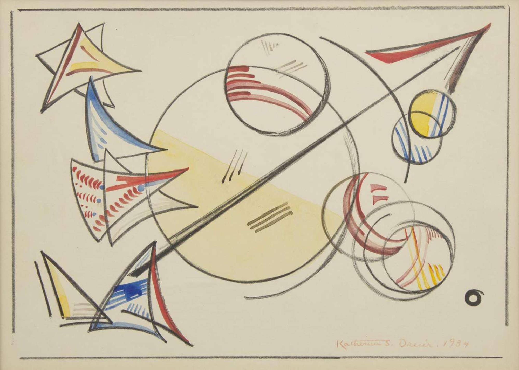 Katherine Sophie Dreier (American, 1877-1952), Three works from '1 to 40 Variations'