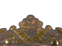 A Continental Brass and Copper Framed Mirror — 20th Century