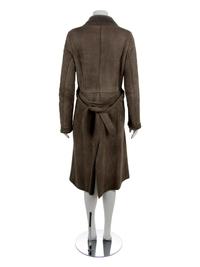 Burberry Green Shearling Coat, 1990-2000s