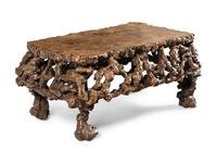A Chinese Rootwood Low Table 天然木根雕矮桌
