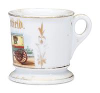 A Sewing Machine Salesman's Porcelain Occupational Shaving Mug