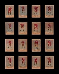 A Collection of Detroit Red Wings 1951 Parkhurst Hockey Cards Including Terry Sawchuk and Alex Delvecchio Rookie Cards (16)