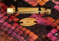 Chanel Pink Python Jacket & Python Camellia Pin, 2000