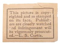 Curtis, Edward S. (1868-1952), photographer. A pair of works, comprising two platinum photographs of Native American subjects.