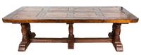 A Northern European Oak Refectory Table Height 29 3/4 x width 98 1/2 x depth 35 1/2 inches.